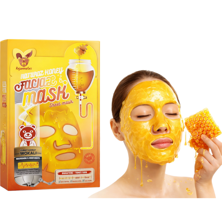ماسك وجه 10 قطع بالعسل الطبيعي من ووكلي 