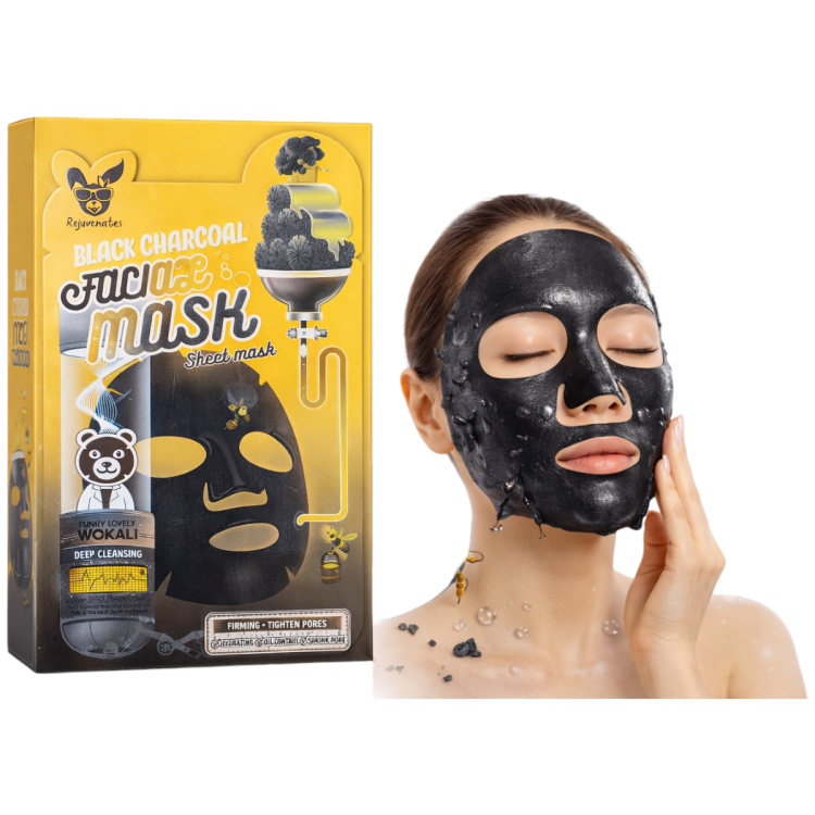 ماسك وجه 10 قطع بالفحم من ووكلي 
