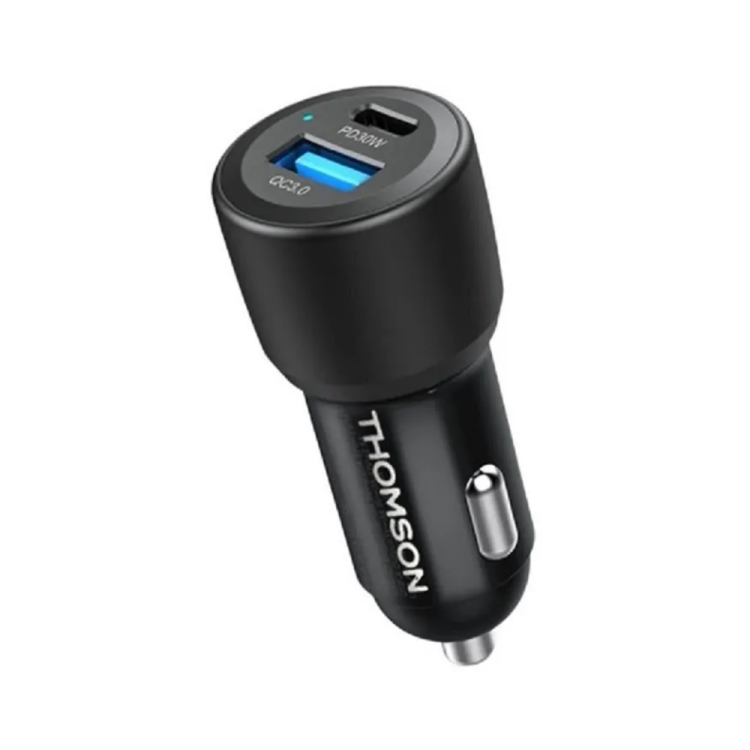 شاحن موبايل للسيارة 60W 1xUSB<1xTYPE-C 