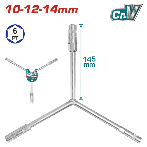 Total THYSW101214 Y-Type Socket Wrench 10-12-14