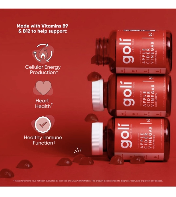 ‏GOLI APPLE CIDER VINEGAR GUMMIES   علكات خل التفاح 