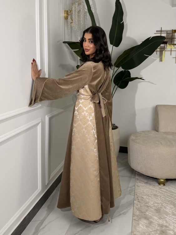 جلابية ياسمينا   Jalabiya With Floral Belt (نقشة 1)