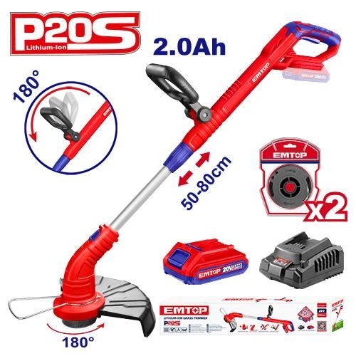 ماكنة لقص العشب شحن مع بطارية وشاحن 20V و 2 شفرة    ELGT203011