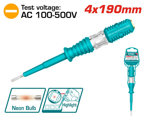TOTAL THT291908 Test pencil 4x190mm مفك تستر كبير