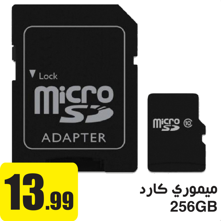 ميموري كارد  مايكرو اس دي كلاس 10 256 جيجا بايت