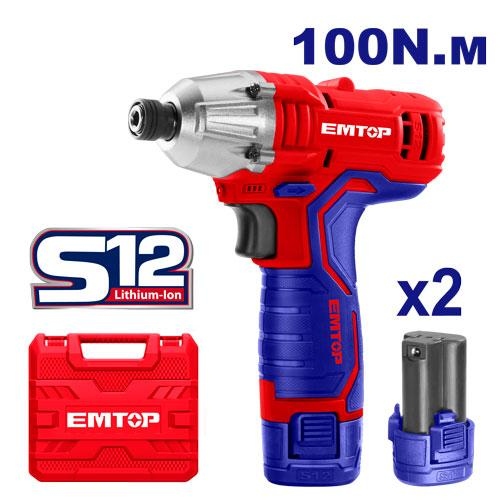 درل براغي شحن مع 2 بطاريه  مع شنته بلاستيك ECDLIR12021     12 V   