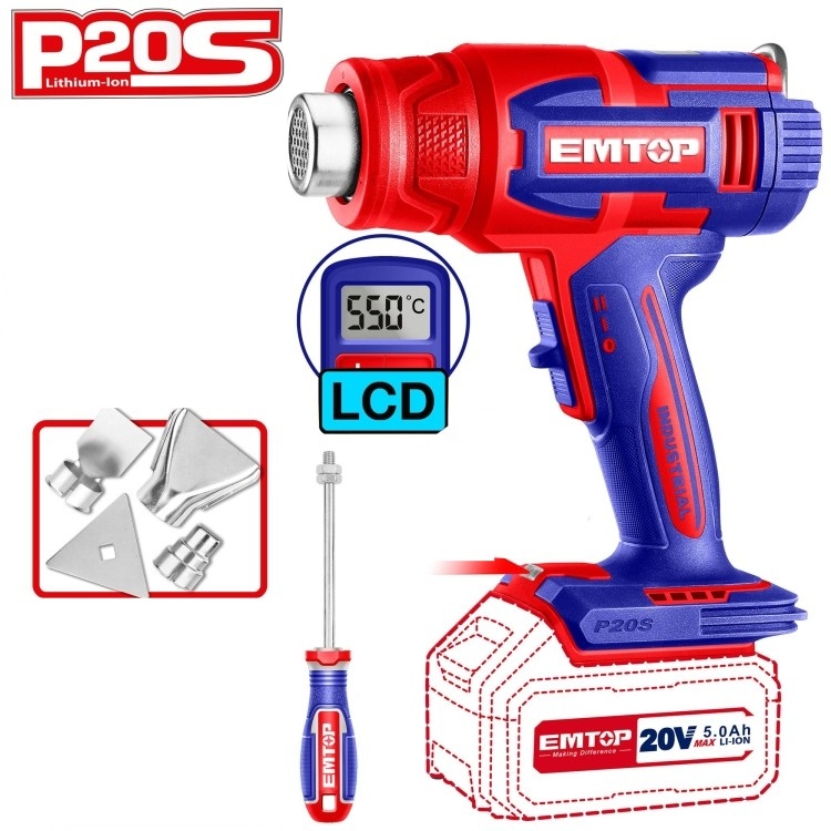 عرض 4 شهر 1 ( درل شحن 13 ملم شاكوش 20 V 66N مع 2 بطاريه و شاحن ECIDL20668    Brushless Motor   عدد 3 واحصل على سشوار صناعي شحن 20V مع شاشه EHGN200315 LCD  مجانا )