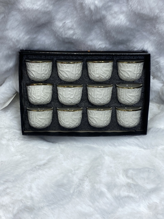 طقم فناجين ساده 12 فنجان 