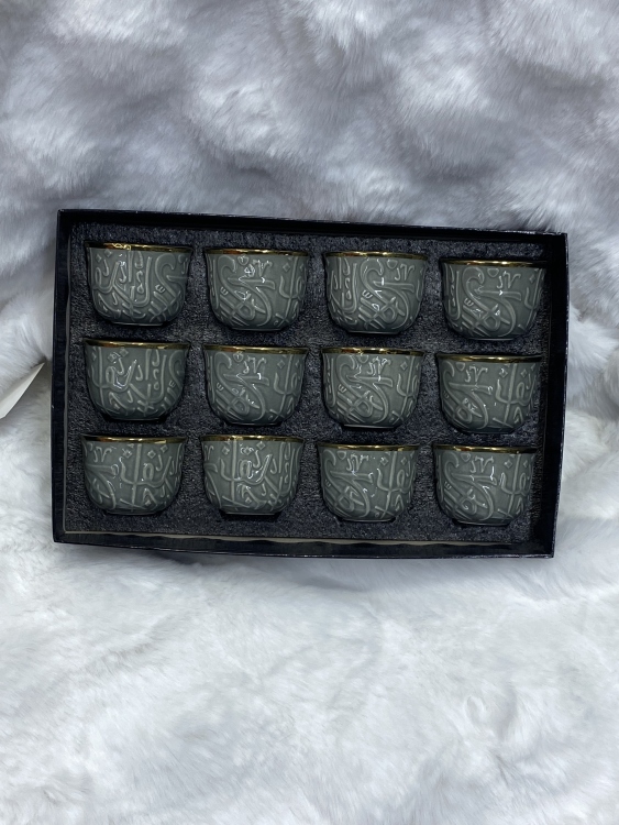 طقم فناجين ساده 12 فنجان 