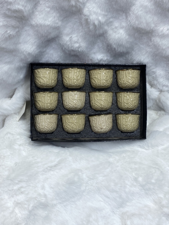 طقم فناجين ساده 12 فنجان 