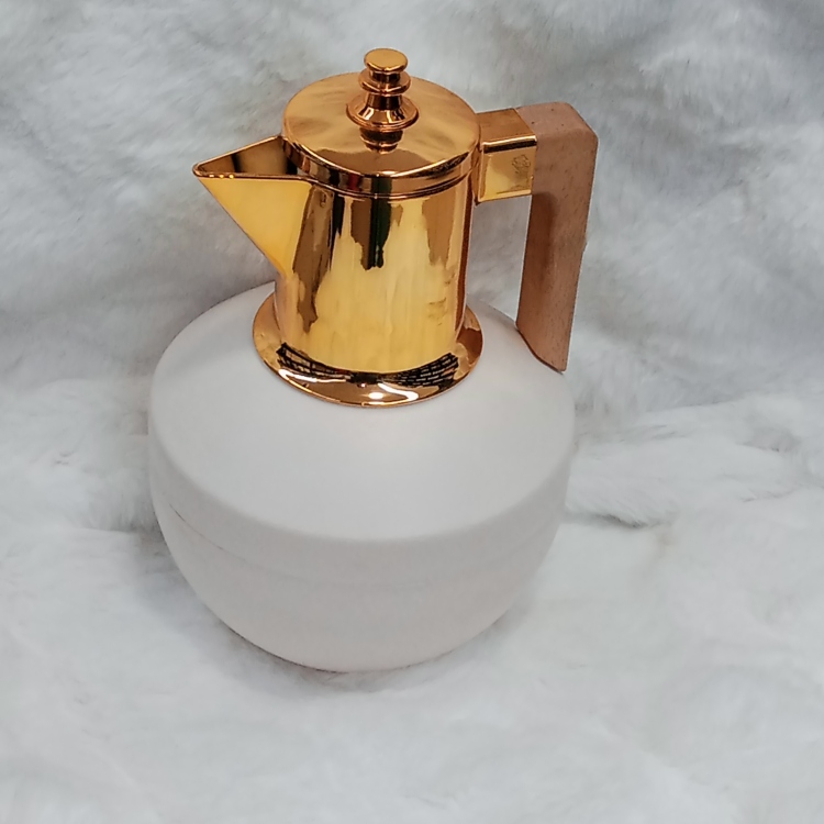 ثيرموس قهوة نفخ مع يد خشب سعة 1لتر 