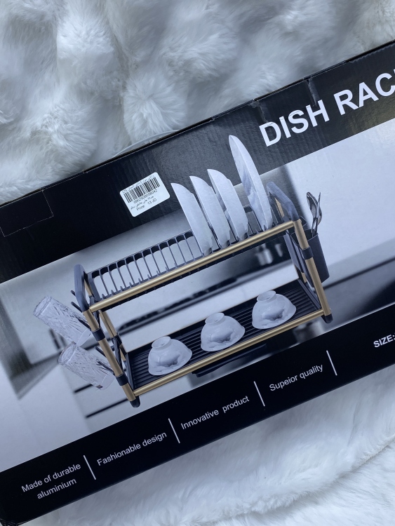 حمالة جلي طابقين  لون سلفر او مذهب 