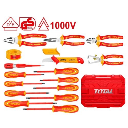 Total THKITH1601 طقم عدة معزول 16 قطعة
