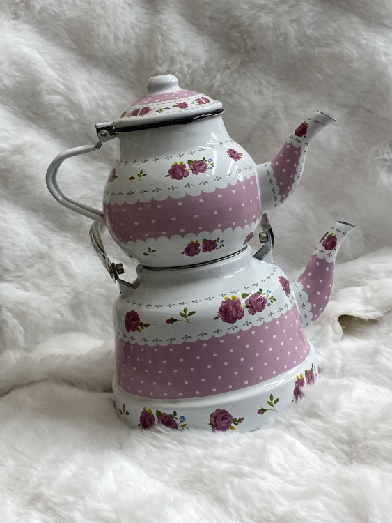 إبريق سيراميك مع ابريق تسخين 