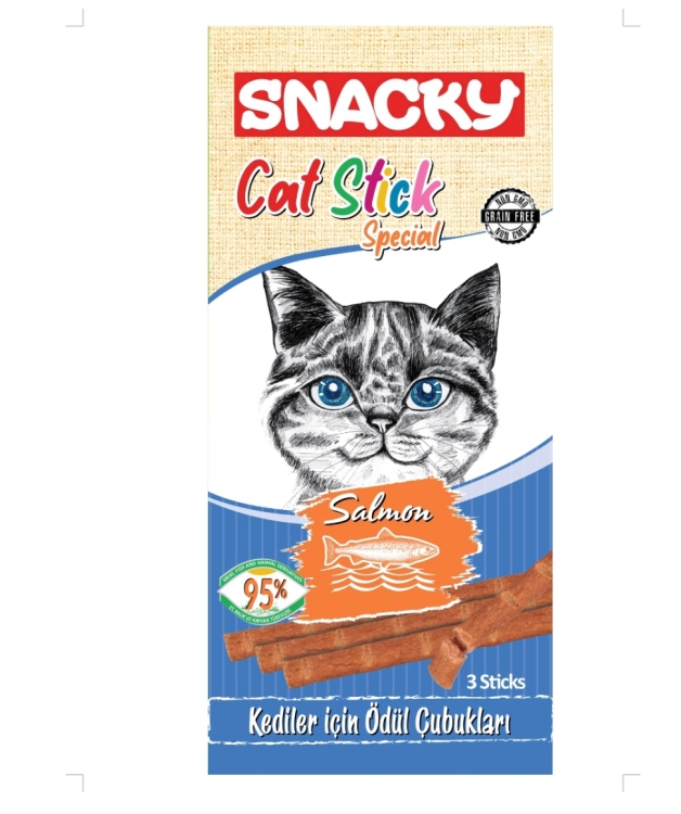 SNACKY TERATS STICK SALMON 3 STICK*50 PCS