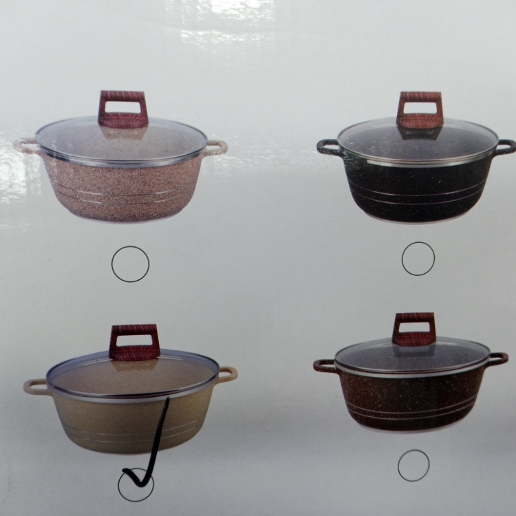 طقم طناجر دايموند جرانيت الوان 10 قطع