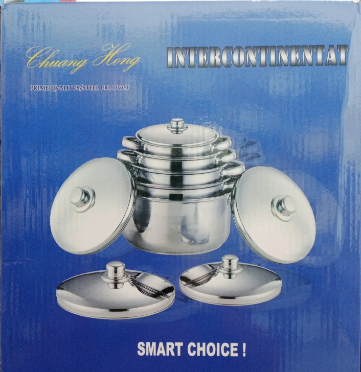 طقم طناجر ستانلس ثقيل /5