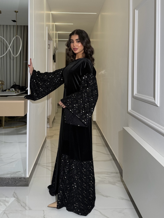 Luxury Velvet Bisht & Dress Set  جلابية الدانه