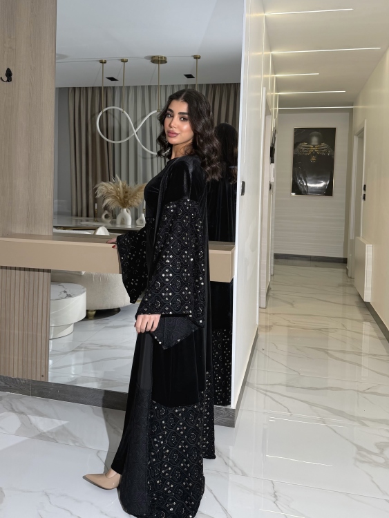 Luxury Velvet Bisht & Dress Set  جلابية الدانه