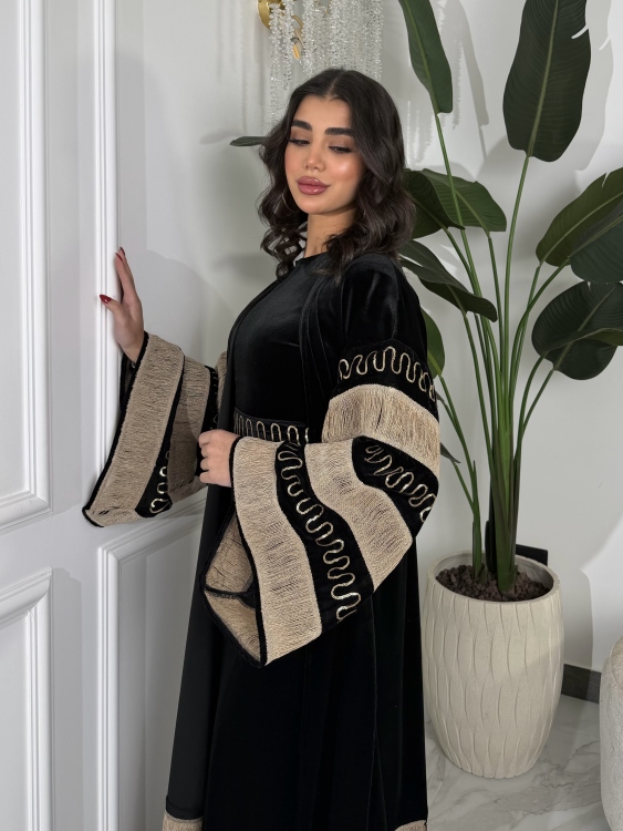 Luxury Velvet Bisht & Dress Set  جلابية الدانه ب