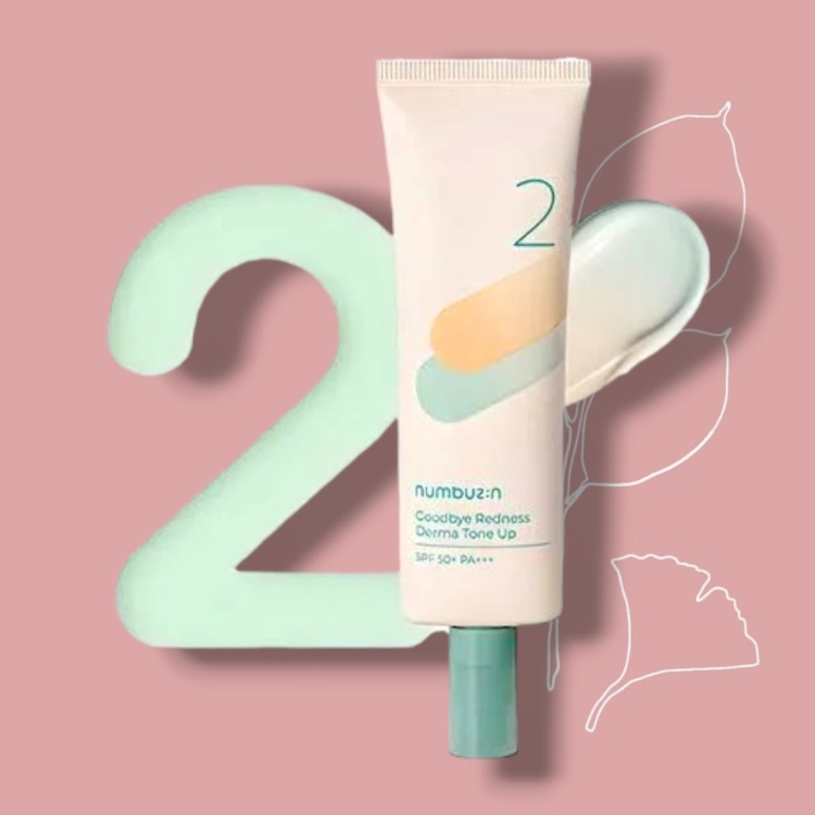 numbuzin No.4 goodbye redness with spf 50 واقي شمس وداعًا لاحمرار البشرة 