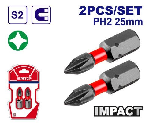 لقم مفك مصلب مغناطيس 2 قطعهESBTM5PH225          PH2 / 25 MM   