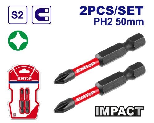 لقم مفك مصلب مغناطيس 2 قطعه ESBTM5PH250       PH2 / 50 MM    