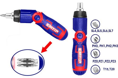 مفك طقطيقه متحرك  مع 14 قطعه      ESDRH1502 