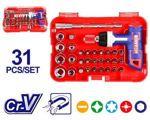 طقم لقم مفك 31 قطعه مع يد    EBST03102 