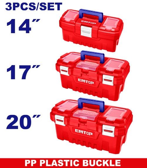 صندوق عده بلاستيك طقم   3 قطع  14"" 17"" 20"      EPBXK0301 