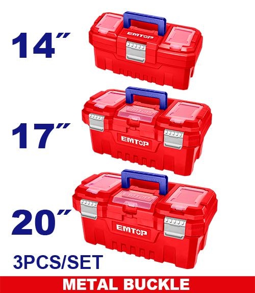 صندوق عده بلاستيك طقم   3 قطع ( ملاقط حديد ) 14"" 17"" 20"   EPBXK0302 