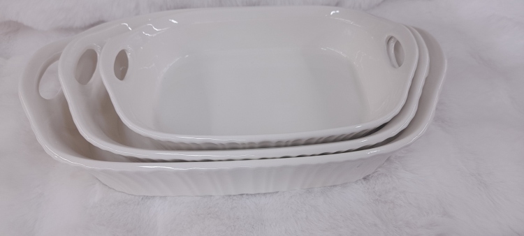 طقم جاط بايركس مستطيل ابيض ربيع