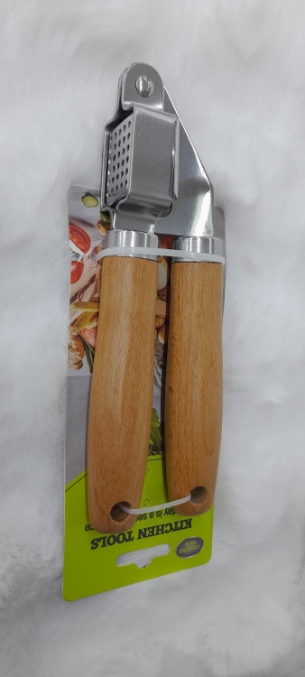 مكبس ثوم يد خشب