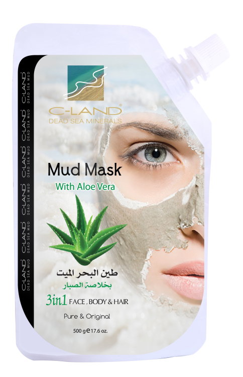 طين البحر الميت بخلاصة الصبار