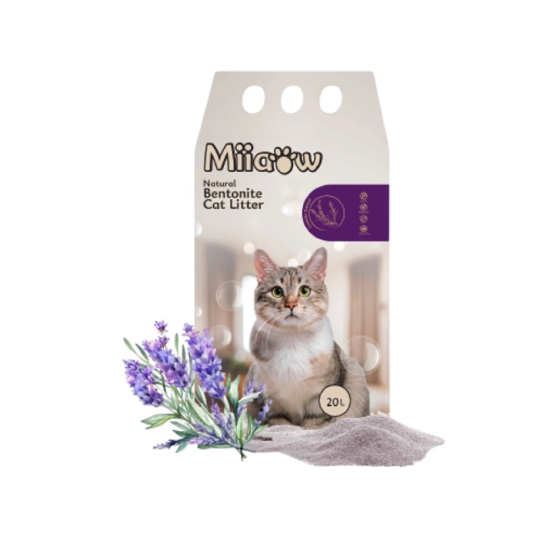 رمل miiaow اردني المنشأ وزن 5 لتر برائحة اللافاندر 