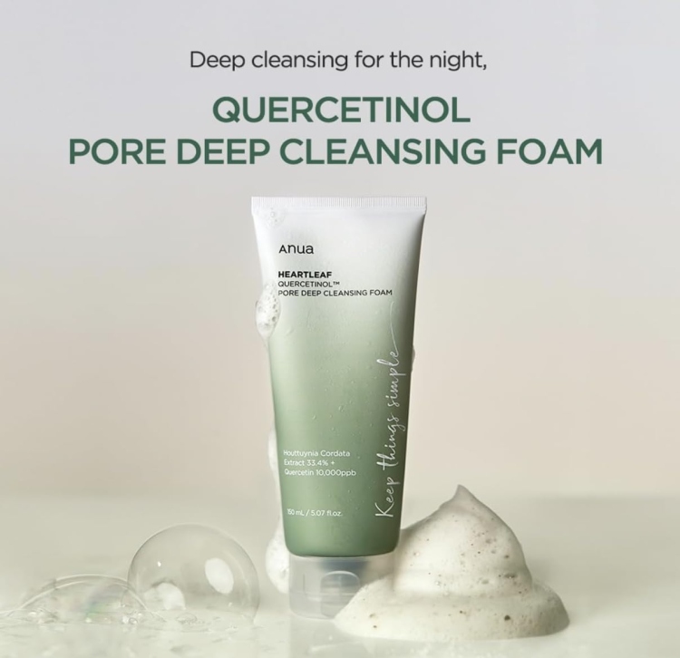 Anua - Heartleaf Quercetinol Pore Deep Cleansing Foamغسول نبتة القلب الرغوي -