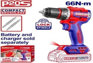 درل شحن 13 ملم 20 V 66N بدون بطاريه ECDL206681    Brushless Motor