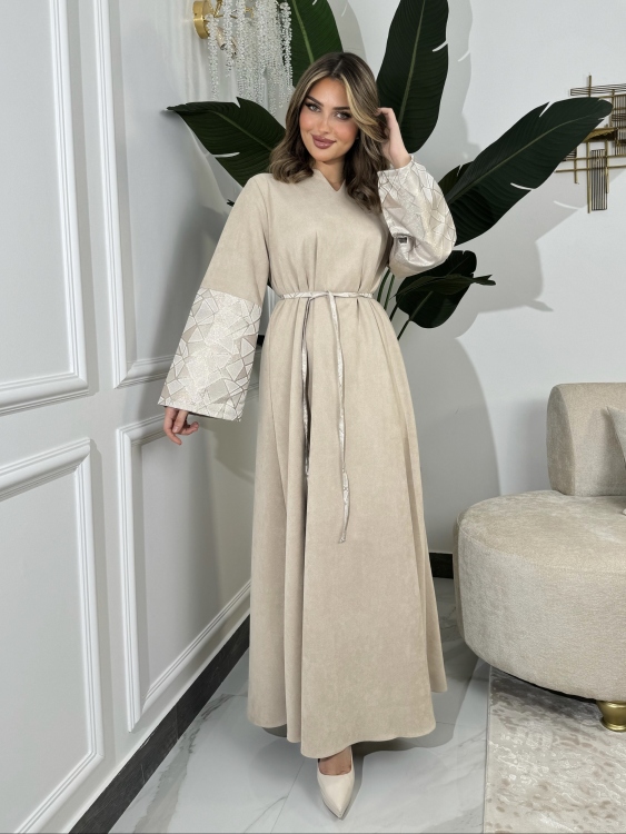 Abaya Dress With h Belt جلابية ليالي