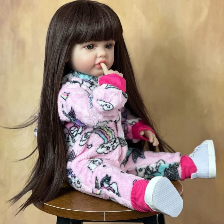 لهبة سيلكون حجم 55 سم مع فوطة ورضاعة 