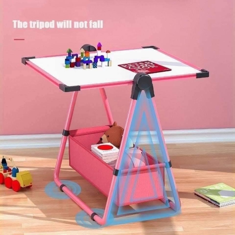 لوح رسم ستاند اطفال متوفر بالونين الازرق ، الزهري 