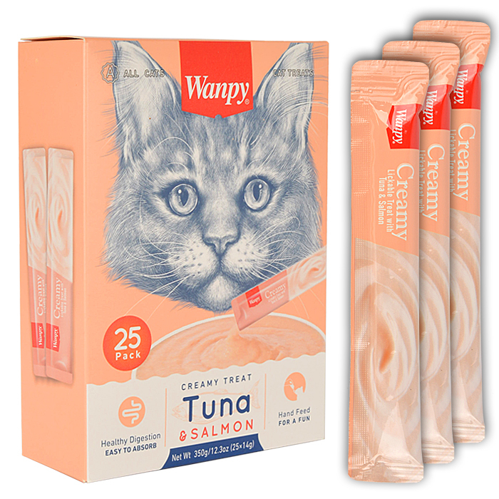 Wanpy treat tuna and salmon 25 pec