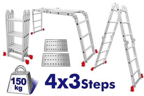 سلم المنيوم طوي متعدد الاستخدام 3×4      ELAD4431 