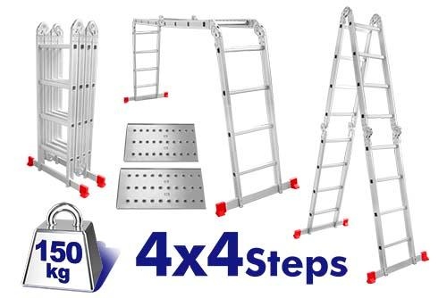 سلم المنيوم طوي متعدد الاستخدام 4×4       ELAD4441 