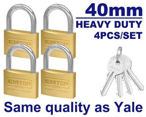 قفل نحاس طقم 4 قطع EPDKB4402     40  MM