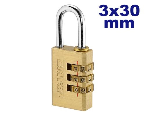قفل نحاس ارقام 3 ارقام  EPDKC3033    30MM   