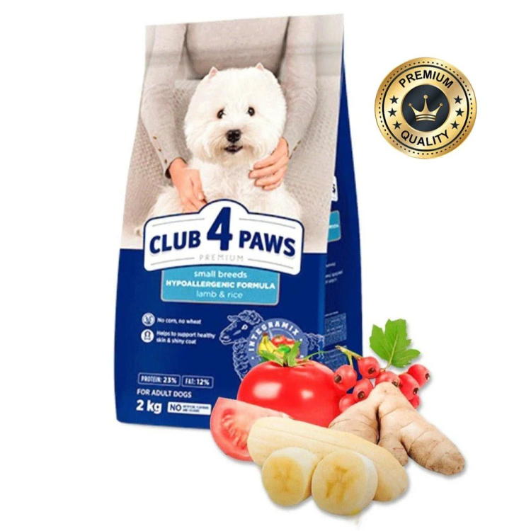 كلوب فور باوز - للكلاب الكبيرة بالعمر - ذات السلالات الصغيرة- لحم وارز