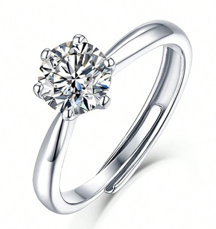 خاتم موزنايت بديل الألماس 