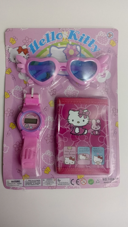 محفظة مع ساعة مع نظارات أطفال