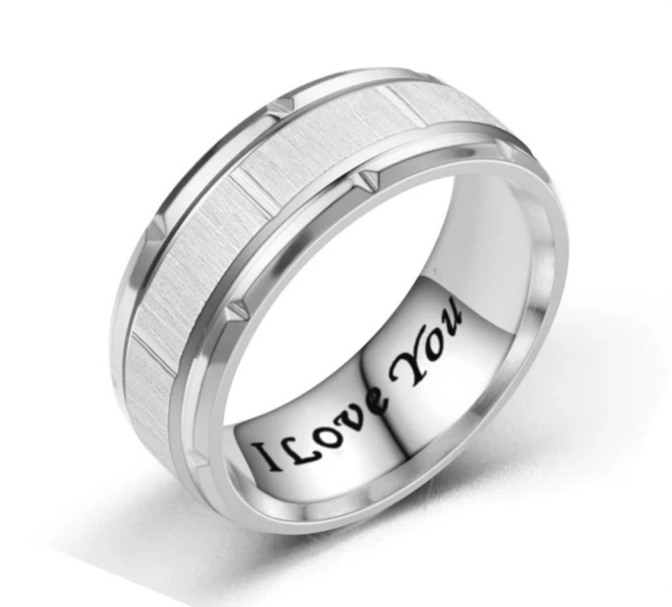 خاتم رجالي فضي 