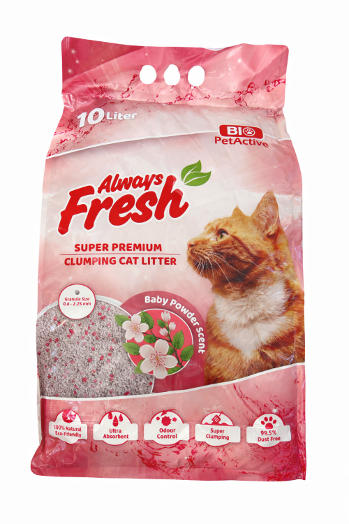 أولويز فريش رمل قطط برائحة الباودر 